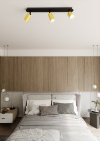 Zen 3 Oro foco de techo De Emibig Lighting - La luz dirigida las hace ideales como iluminaci&oacute;n adicional sobre la encimera de la cocina, en el pasillo o junto a la cama.
