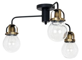 Paris Ø66 Negro plafón De Hallbergs - Paris es una elegante lámpara de techo de diseño rústico realizada en metal en colores óxido y negro.