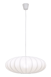 Mamsell Ø55 Blanco Lámpas de techo De Aneta Lighting - Lámpara de techo MAMSELL en tejido de punto blanco&aring; que emite una luz suave y hermosa, 40 W E27 (no incluida).
