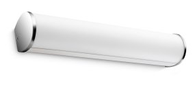 Fit 33cm Cromo lámpara de baño De Philips - El difusor de luz de plástico difunde una hermosa luz LED blanca cálida en el baño.