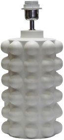 Bubbles 38cm Blanco base de lámpara De Hallbergs - Viene con cable, interruptor de encendido y enchufe.