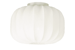 Madame Ø33 Blanco plafón De Aneta Lighting - Flor&oacute;n de techo fabricado en metal blanco con gancho de suspensi&oacute;n y terminal de conexi&oacute;n, enchufe de l&aacute;mpara montable.