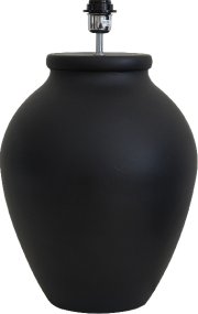 Casagrande 54cm Negro base de lámpara De Hallbergs - Viene con cable, interruptor de encendido y enchufe.