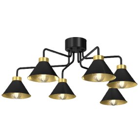 Demet Ø78 Negro plafón De Hallbergs - Demet es una elegante lámpara de techo de diseño rústico.