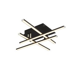 Matrix 45cm Negro mate plafón De Searchlight - Esta elegante y estilosa l&aacute;mpara es perfecta para habitaciones con techos bajos, como dormitorios, salas de estar o pasillos, y a&ntilde;ade un detalle llamativo.