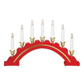 Celine ROJO De Markslöjd - El portavelas de Adviento rojo Celine es un portavelas abovedado elegante y cl&aacute;sico, perfecto para crear el ambiente navide&ntilde;o adecuado en tu hogar.