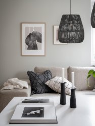 Saigon Ø38 Negro Lámpas de techo De PR Home - La l&aacute;mpara de techo se vende junto con un soporte de techo negro para uso en interiores.