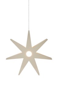 Origo Ø37 Grisáceo De Markslöjd - La Estrella de Adviento Origo es una elegante y moderna estrella navide&ntilde;a de metal en gris-beige que crea un ambiente acogedor en tu hogar.