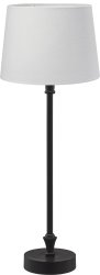 Liam 60cm En blanco y negro lámpara de mesa De PR Home - La pantalla mide 20 cm de ancho y 15,5 cm de alto y tiene un casquillo de anillo E27.