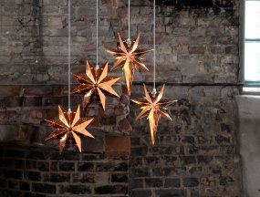 Betlehem 35cm Cobre De Star Trading - Hermosa estrella de metal color cobre para uso interior.