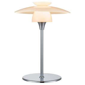 Scandinavia 30cm Ópalo lámpara de mesa De Halo Design - La l&aacute;mpara emite una luz suave y agradable que crea un ambiente c&aacute;lido y acogedor en la sala de estar, el dormitorio o el estudio.