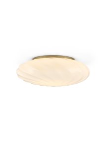 Twist Ø35 Latón antiguo plafón De Halo Design - Dale una nueva vida a tu hogar con Twist, la elegante l&aacute;mpara de techo o de pared que combina la elegancia moderna con un dise&ntilde;o &uacute;nico y retorcido.