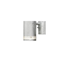 Modena Galvanizado De Konstsmide - Modena es una elegante l&aacute;mpara de fachada fabricada en chapa galvanizada con un delicado detalle de cristal acr&iacute;lico transparente, que le confiere un aspecto moderno.