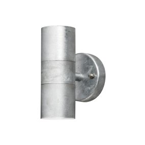 Modena acero galvanizado De Konstsmide - Crea una soluci&oacute;n de iluminaci&oacute;n elegante y moderna en tu fachada con este aplique de pared de acero galvanizado que ilumina tanto hacia arriba como hacia abajo.