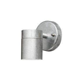 Modena acero galvanizado De Konstsmide - Con su diseño redondo y su luz directa, es ideal para crear una atmósfera sofisticada en zonas de entrada y zonas de paso.