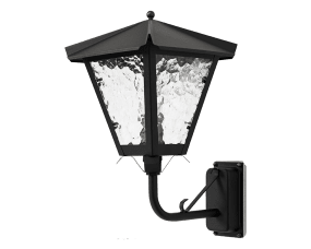 Gustav upp Negro lámpara de exterior De Westal - Elija entre una linterna orientada hacia arriba o hacia abajo con un acabado pintado y resistente a la oxidación o en cobre bellamente oxidado.