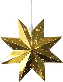 Classic Ø28 Latón De Star Trading - Hermosa estrella de metal color lat&oacute;n para uso interior.
