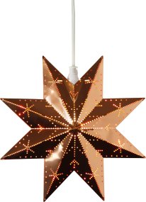 Classic Ø28 Cobre De Star Trading - Hermosa estrella de metal color cobre para uso interior.