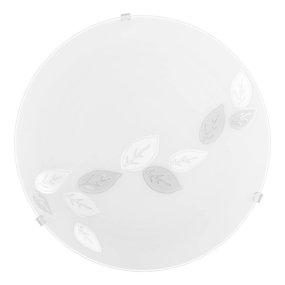 Mars Ø25 Blanco plafón De Eglo - El diseño decorativo con sutiles detalles de hojas hace que la lámpara se adapte a la mayoría de los interiores y al mismo tiempo crea una impresión fresca y armoniosa.