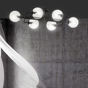 Brendi 93cm Transparente plafón De Emibig Lighting - Brendi es una serie de l&aacute;mparas de techo que se adapta perfectamente tanto a interiores modernos como a los m&aacute;s tradicionales.