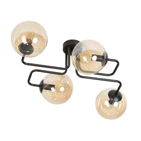 Brendi 55cm Ámbar plafón De Emibig Lighting - Brendi es una serie de l&aacute;mparas de techo que se adapta perfectamente tanto a interiores modernos como a los m&aacute;s tradicionales.