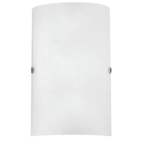 Troy 18cm Blanco lámpara de pared De Eglo - Esta elegante l&aacute;mpara de pared combina un dise&ntilde;o minimalista con una forma cil&iacute;ndrica cl&aacute;sica de vidrio.