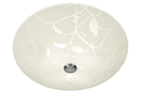 Bladverk Ø50 Blanco plafón De Aneta Lighting - La pantalla tiene una forma ligeramente en forma de concha y, con su bonito dibujo y detalles metálicos, se adapta a cualquier interior.