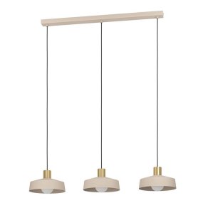 Valdiola 93cm Beige Lámpas de techo De Eglo - Gracias a su diseño simple y colores cálidos, la lámpara se adapta a diferentes estilos de interior y al mismo tiempo le da a la habitación un toque noble.