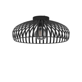 Mogano Ø43 Negro De Eglo - La fuente de luz expuesta crea un fascinante juego de sombras cuando se enciende la lámpara y le da a la habitación una dimensión adicional.
