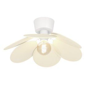 Binacua Ø45 Beige plafón De Eglo - Binacua es una lámpara de techo decorativa con una pantalla en forma de flor, confeccionada en tela beige.