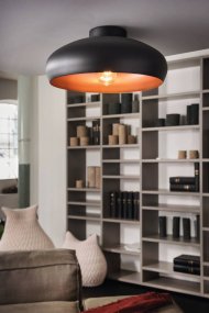 Mogano Ø40 Negro De Eglo - El diseño minimalista hace que la lámpara se adapte fácilmente a diferentes estilos de interior y es una excelente opción para quienes buscan una solución de iluminación sutil pero elegante.