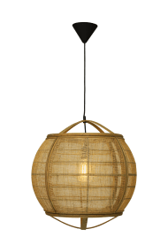 Borneo Ø50 Naturaleza Lámpas de techo De Aneta Lighting - La pantalla hecha a mano filtra la luz de la fuente de luz y difunde una luz suave y agradable en la habitación.