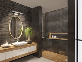 Orbis 40cm Cromo lámpara de baño De Ledvance - Lampan g&aring;r att f&auml;sta genom att skruva fast p&aring; v&auml;ggen eller kl&auml;mma fast p&aring; badrumsspegeln.