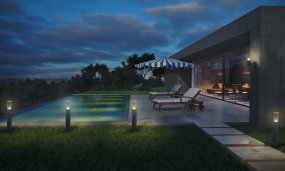 Figo Sensor 50cm Gris oscuro balizas De Ledvance - Está disponible con o sin detector de movimiento PIR y sensor de luz diurna, lo que lo hace ideal para encender la luz automáticamente cuando se detecta movimiento o cuando oscurece.