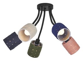 Felt Weaving Cans 63cm Multicolor plafón De Ledvance - Varje arm har en sk&auml;rm av fl&auml;tad filt vilket ger en fin och varm ljusspridning i rummet.