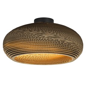 Cardboard drop Ø40 Marrón De Osram - La pantalla, hecha de varias capas de cart&oacute;n, crea un hermoso juego de luz en la habitaci&oacute;n cuando est&aacute; iluminada y contribuye a una atm&oacute;sfera c&aacute;lida y natural.