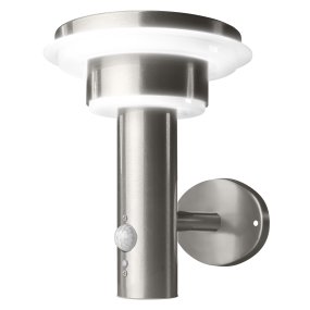 Double Circle Sensor Plata lámpara solar De Ledvance - El sensor de movimiento PIR incorporado y el sensor de luz diurna encienden automáticamente la lámpara cuando se detecta movimiento en la oscuridad, lo que garantiza la seguridad y la eficiencia energética.