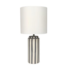 Faro 50cm Gris/blanco lámpara de mesa De Nordic Lighting - Faro es una elegante lámpara de mesa que combina una forma clásica con un diseño gráfico.