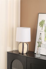 Pholca 38cm Blanco/gris De Nordic Lighting - La l&aacute;mpara incluye un cable transparente de 1,8 m de largo, un interruptor y un enchufe.