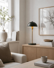 Dito 47cm Verde lámpara de mesa De Nordic Lighting - La l&aacute;mpara incluye un cable transparente de 1,8 m, un interruptor y un enchufe.