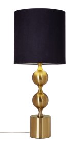 Prakt 60cm Latón cepillado lámpara de mesa De Cottex - La magnífica lámpara de mesa realizada en metal y textil es una lámpara elegante y llamativa que añade un toque sofisticado a la estancia.