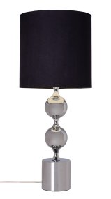 Prakt 60cm Cromo lámpara de mesa De Cottex - La magn&iacute;fica l&aacute;mpara de mesa realizada en metal y textil es una l&aacute;mpara elegante y llamativa que a&ntilde;ade un toque sofisticado a la estancia.