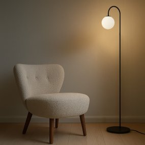 Ballon Negro De Herstal - Crea un ambiente elegante en tu hogar con la l&aacute;mpara de pie Balloon.