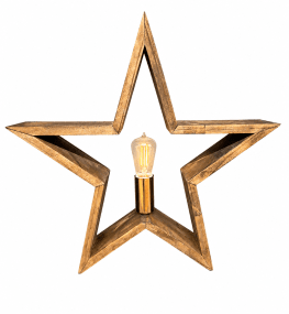 Bolmen Ø35 mancha marrón De Pixie Design - La Bolmen es una estrella de Adviento de madera con un acabado en marr&oacute;n claro que realza la veta de la madera y le confiere un aspecto c&aacute;lido y natural.