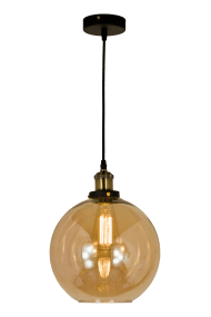 Beatrice Ø25 Ámbar Lámpas de techo De Aneta Lighting - Lámpara de techo Beatrice realizada en metal color antiguo y pantalla de cristal color ámbar que crea una bonita distribución de la luz en la estancia.
