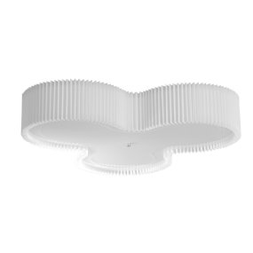 Kolme Ø70 Blanco plafón De CO Bankeryd - Kolme es una l&aacute;mpara de techo de vinilo &uacute;nica y elegante que agrega expresi&oacute;n art&iacute;stica a su hogar con su dise&ntilde;o escultural.
