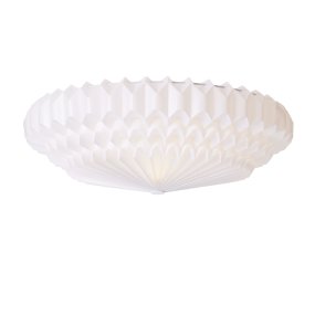 Poppy Ø57 Blanco plafón De CO Bankeryd - La lámpara produce una luz general suave o un brillo atmosférico difuso cuando se atenúa.