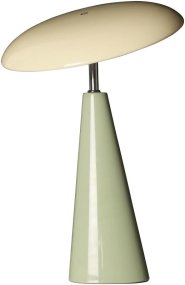 Audrey 33cm Verde claro/beige portátil De Eja - Audrey es una elegante lámpara de mesa portátil de metal en color beige y verde claro, con un diseño moderno y sofisticado.