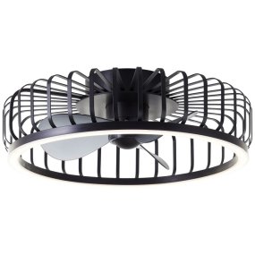 Capo Ø48 Negro De Brilliant - En verano, proporciona una brisa agradable, mientras que en invierno, la funci&oacute;n reversible hace circular el aire caliente que se acumula cerca del techo, creando un ambiente interior m&aacute;s confortable y eficiente energ&eacute;ticamente.