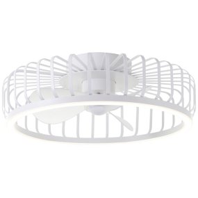 Capo Ø48 Blanco De Brilliant - Capo es un elegante ventilador de techo con iluminaci&oacute;n LED integrada que combina una circulaci&oacute;n de aire eficiente con un dise&ntilde;o moderno.